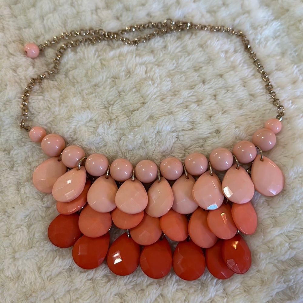 Pink Ombré Charming Charlie Bib Necklace
